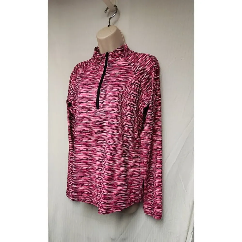 Justice Girls Sweatshirt Pink/Black 18 Pullover Long Sleeves